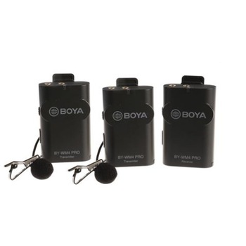 Kit doua microfoane lavaliera wireless Boya BY-WM4 Pro-K2 Kit doua microfoane lavaliera wireless Boya BY-WM4 Pro-K2