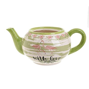 Suport ghiveci din ceramica in forma de ceainic, 27x16,5x11 cm Suport ghiveci din ceramica in forma de ceainic, 27x16,5x11 cm