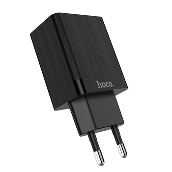 Incarcator priza Hoco 3.4A 2XUSB plug C51A,Negru Incarcator priza Hoco 3.4A 2XUSB plug C51A,Negru