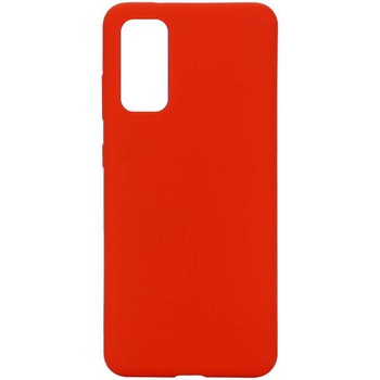 Husa de protectie Lemontti Silicon Silky pentru Samsung Galaxy S20, Rosu Husa de protectie Lemontti Silicon Silky pentru Samsung Galaxy S20, Rosu