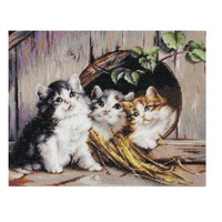 Set goblen, Luca-S, model Adapost prietenos, cu diagrama, dimensiune model 22,5x18 cm