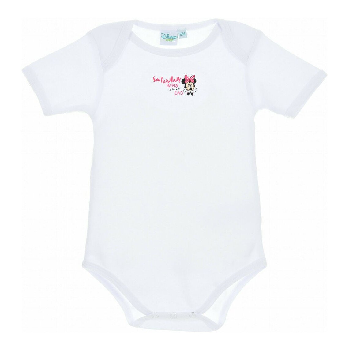 Body maneca scurta, Minnie, Saturday, alb