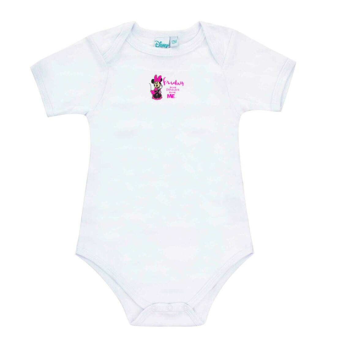 Body maneca scurta, Minnie, Friday, alb