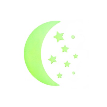 Stickere fosforescente, pentru tavan si pereti - 204 stele si buline + 1 luna Stickere fosforescente, pentru tavan si pereti - 204 stele si buline + 1 luna