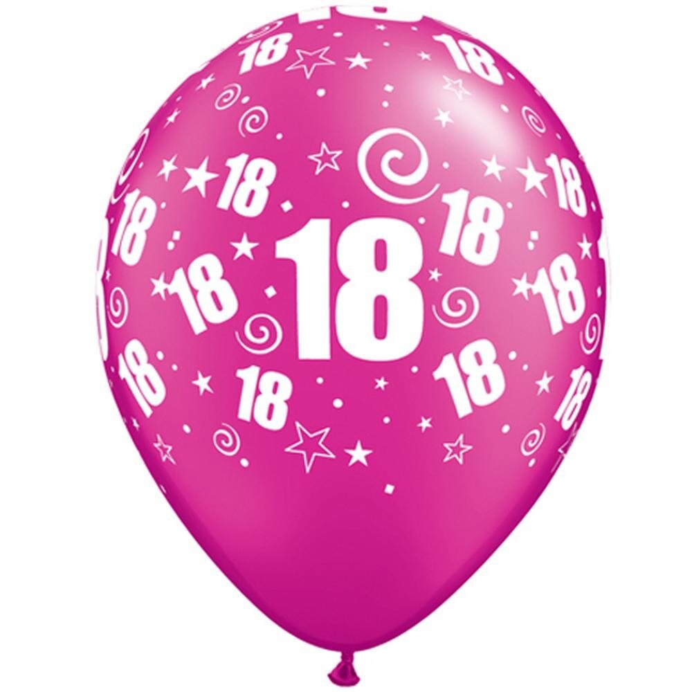 Baloane latex 18 ani, Qualatex, 5 buc
