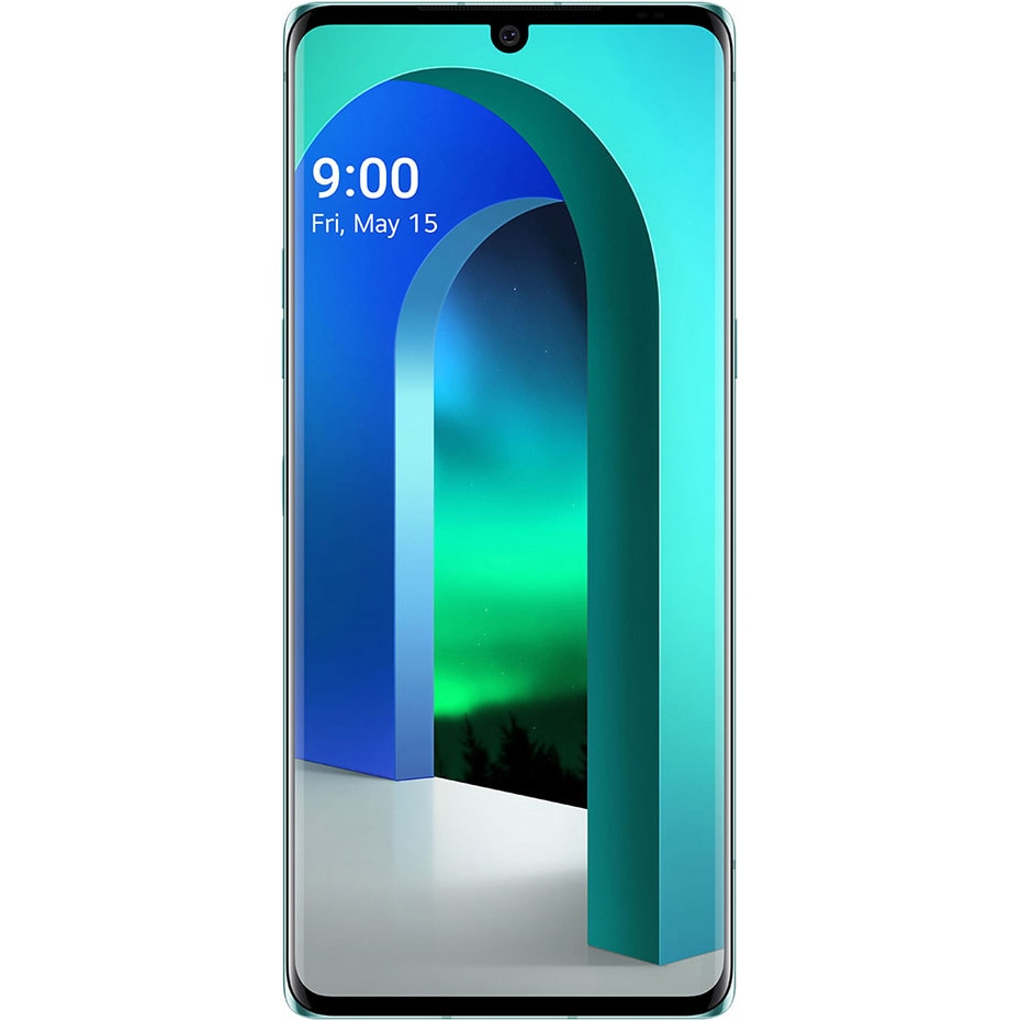 Telefon mobil LG Velvet, 128GB, 6GB RAM, 5G, Aurora Green - eMAG.ro