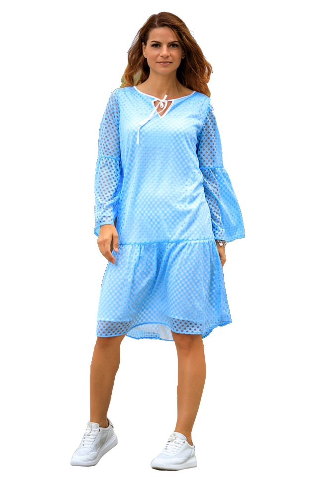 Rochie, Giorgal, croi lejer, albastra, Albastru -Deschis