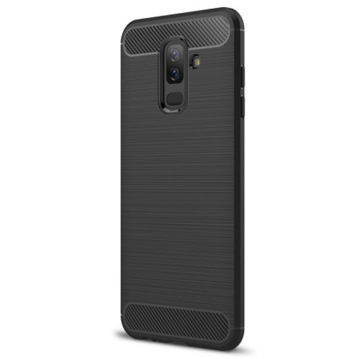Gigapack telefonvédő gumi/szilikon tok Samsung Galaxy A6+ (2018) készülékhez, fekete