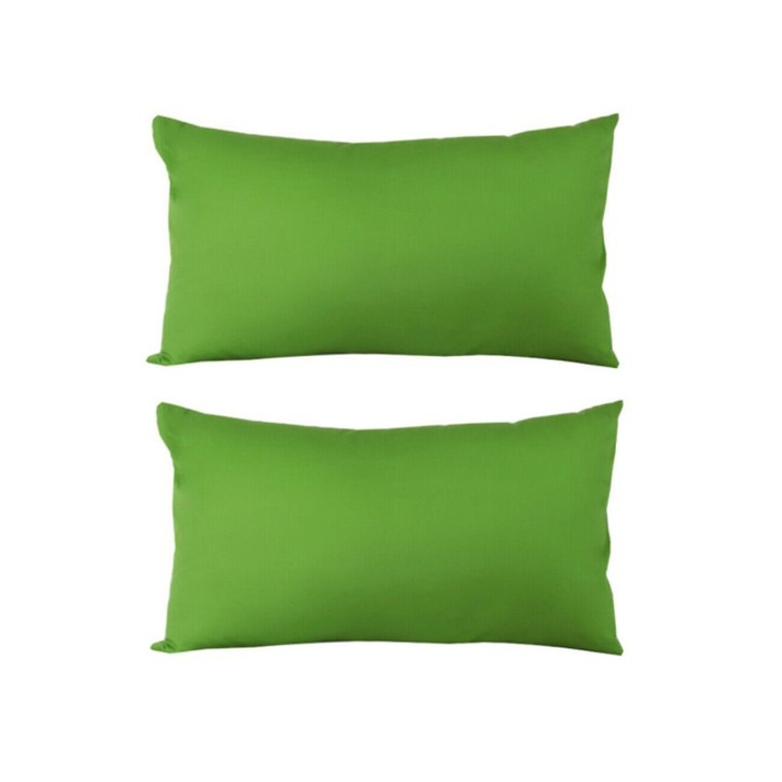 Set 2 Perne decorative dreptunghiulare, 50x30 cm, pline cu Puf, culoare verde