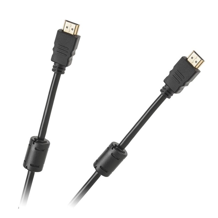 Cabletech HDMI-HDMI kábel, ferrit, aranyozott csatlakozók, 5m