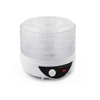 Deshidrator de alimente cu Putere de 250 W, 8 nivele de putere, 5 Tavi de deshidratare, Functie reglarea puterii , Design compact, Culoare Alb Deshidrator de alimente cu Putere de 250 W, 8 nivele de putere, 5 Tavi de deshidratare, Functie reglarea puterii , Design compact, Culoare Alb