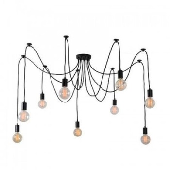 Lustra Spider pendule Negru 12 x E27, 220V ruihe zz12 Lustra Spider pendule Negru 12 x E27, 220V ruihe zz12