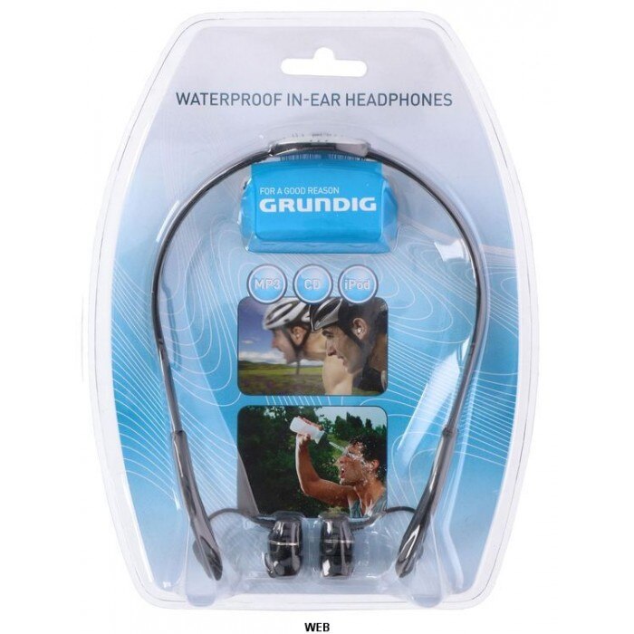 Casti Audio Grundig, Waterproof, Jack 3.5 mm, Negru