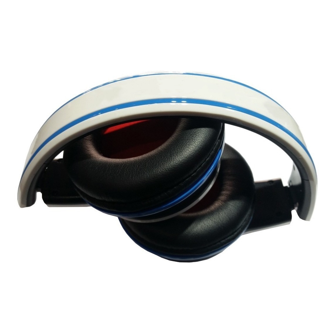 Casti cu fir elSales ELS-8558 , pliabile , Dynamic Sound , Pure Bass , alb/albastru