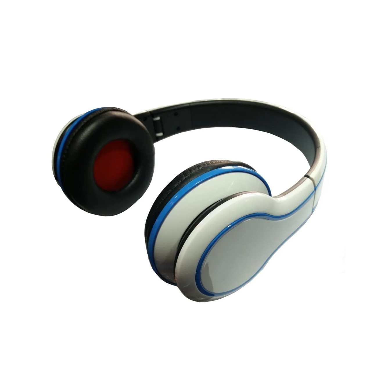 Casti cu fir elSales ELS-8558 , pliabile , Dynamic Sound , Pure Bass , alb/albastru