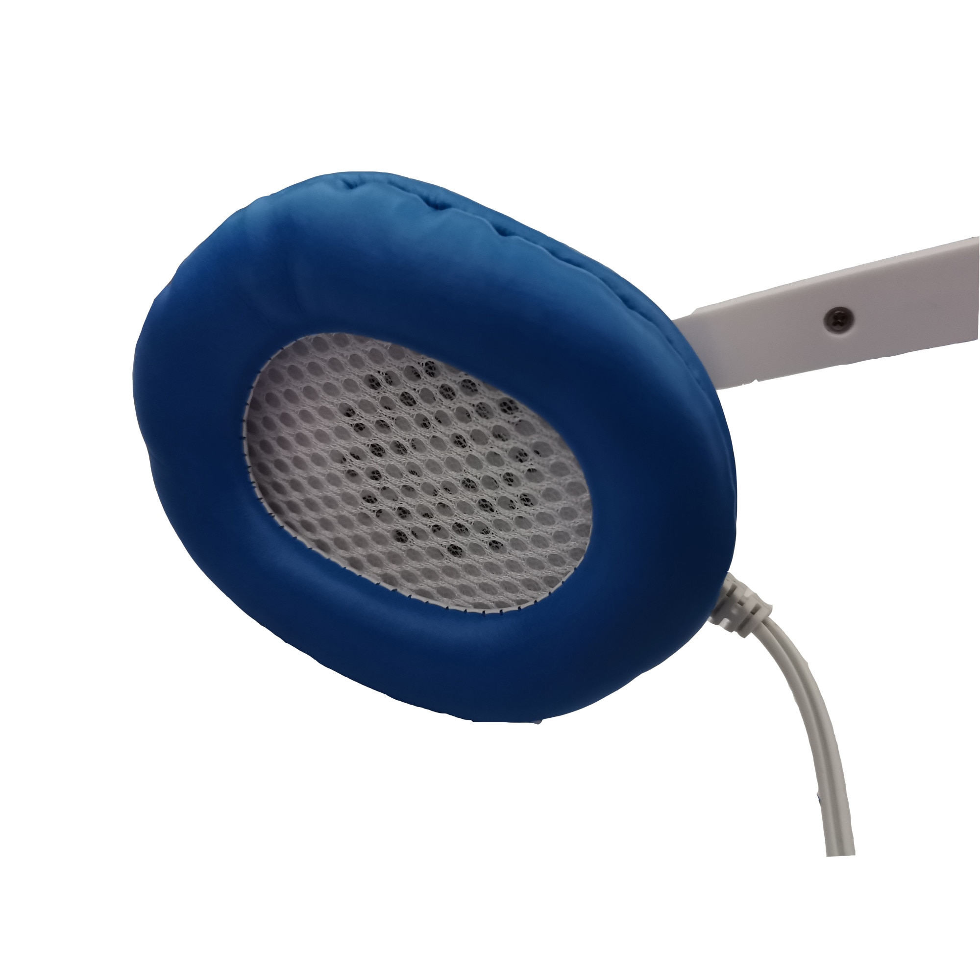 Casti cu fir elSales ELS-782 cu microfon, reglabile , Dynamic Sound , Pure Bass , alb/albastru