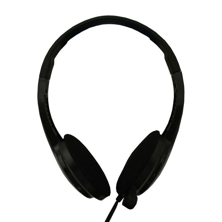 Casti cu fir elSales ELS-720 cu microfon, reglabile , Dynamic Sound , Pure Bass , negru