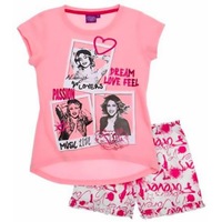 Pijama Violetta, 10 ani/140 cm, maneca scurta, roz