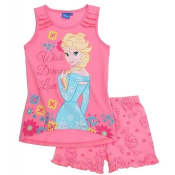 Pijama Frozen, pantaloni scurti, Roz Pijama Frozen, pantaloni scurti, Roz
