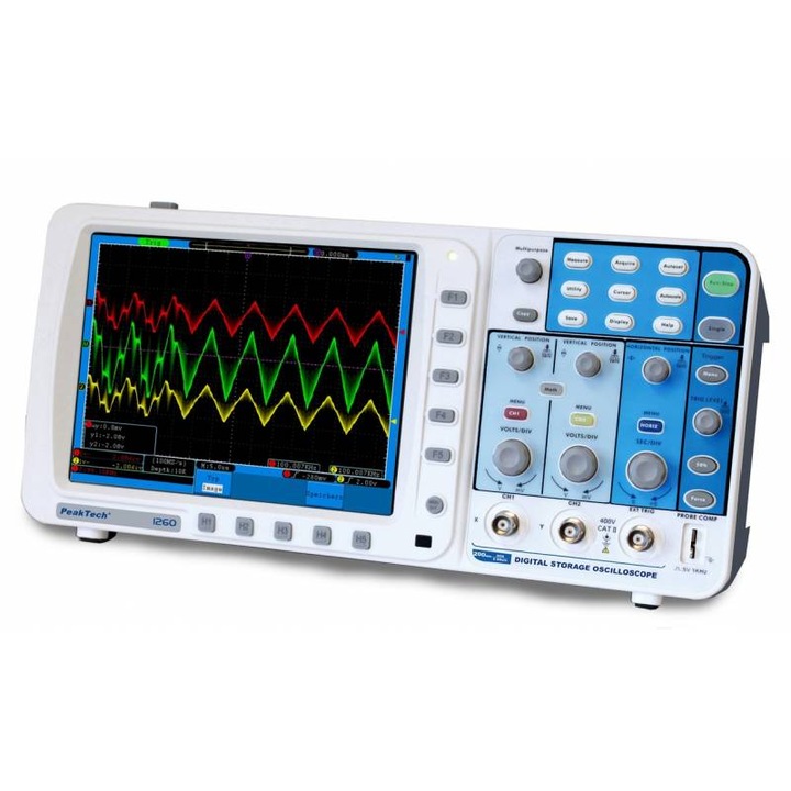 Oszcilloszkóp P1260 Peaktech 2x200 MHz