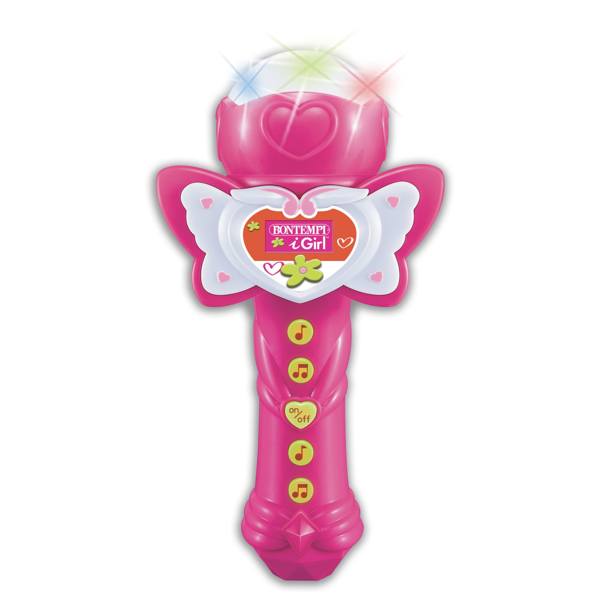 Microfon Roz Karaoke cu lumini Bontempi