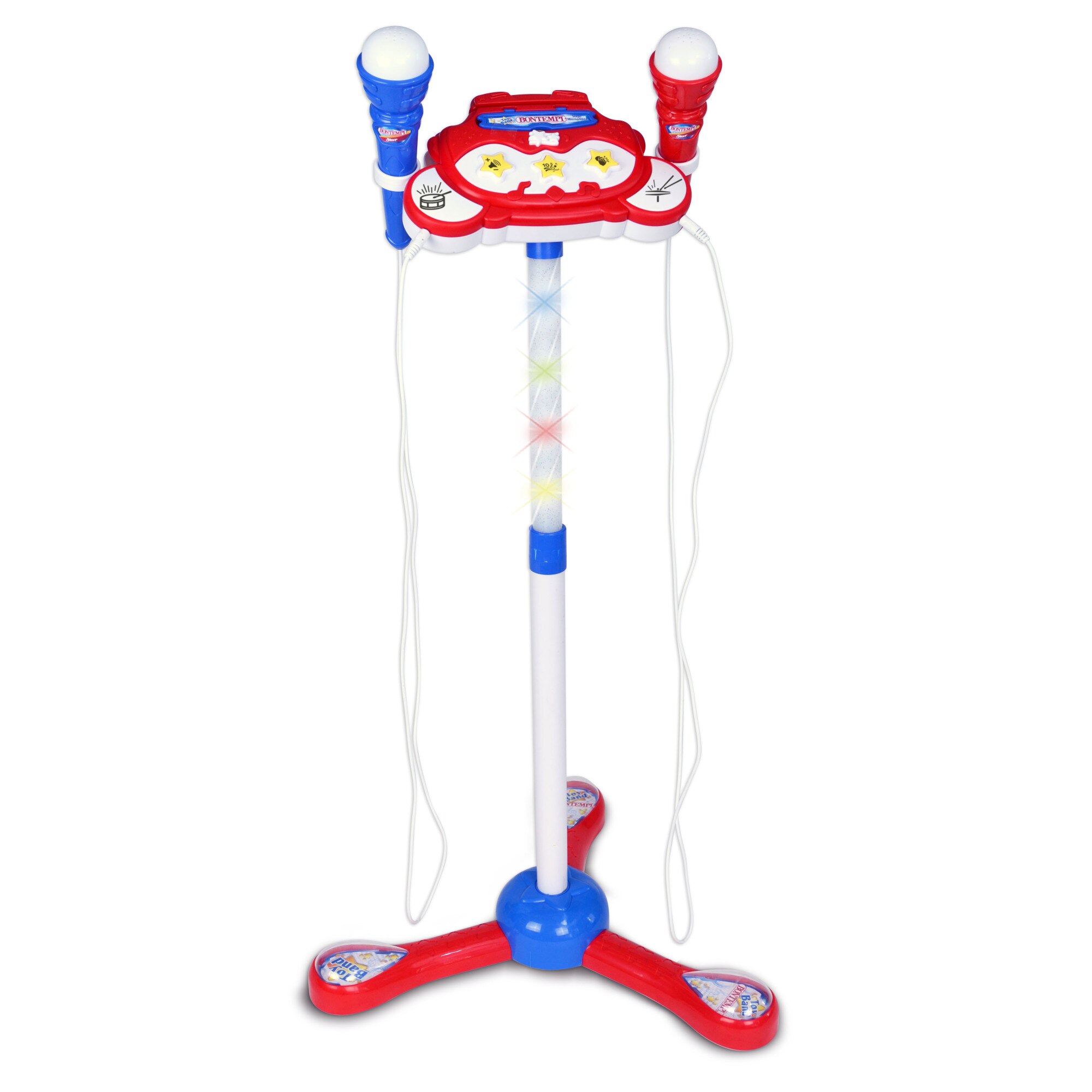 Set 2 microfoane pentru scena Bontempi cu conectare la telefon si lumini