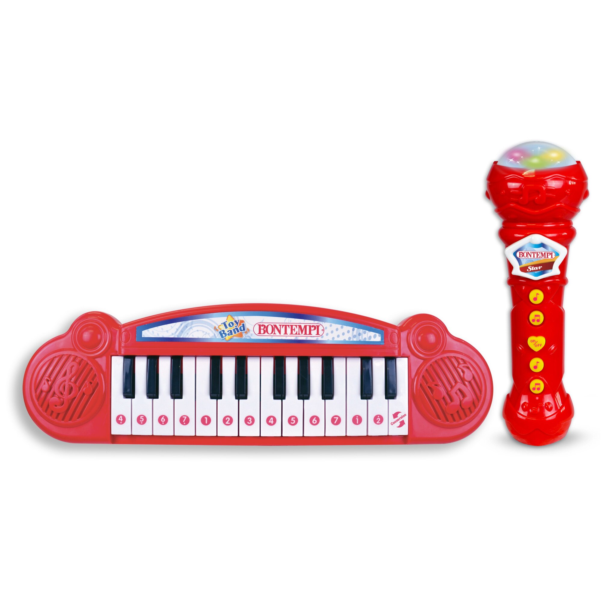Miniorga Rosie Electronica Bontempi cu Microfon Karaoke cu 24 de clape