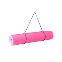 Covoras pentru Yoga,Anself,Cu curea de fixare, 183x61x0.6 cm, Roz