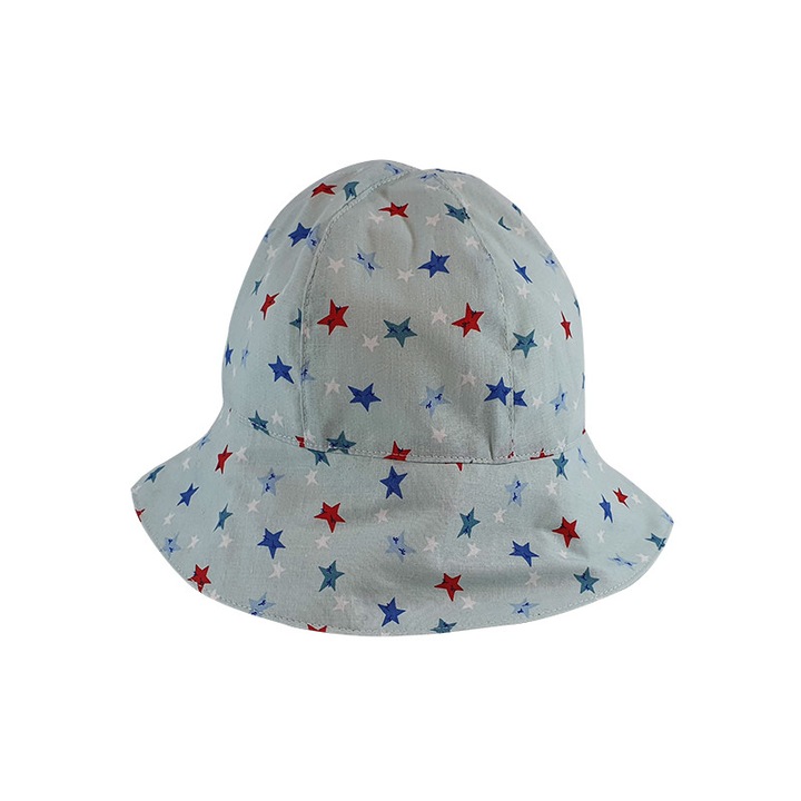 Palarie cu stelute de vara pentru baieti, KidsDecor, Multicolor/Albastru