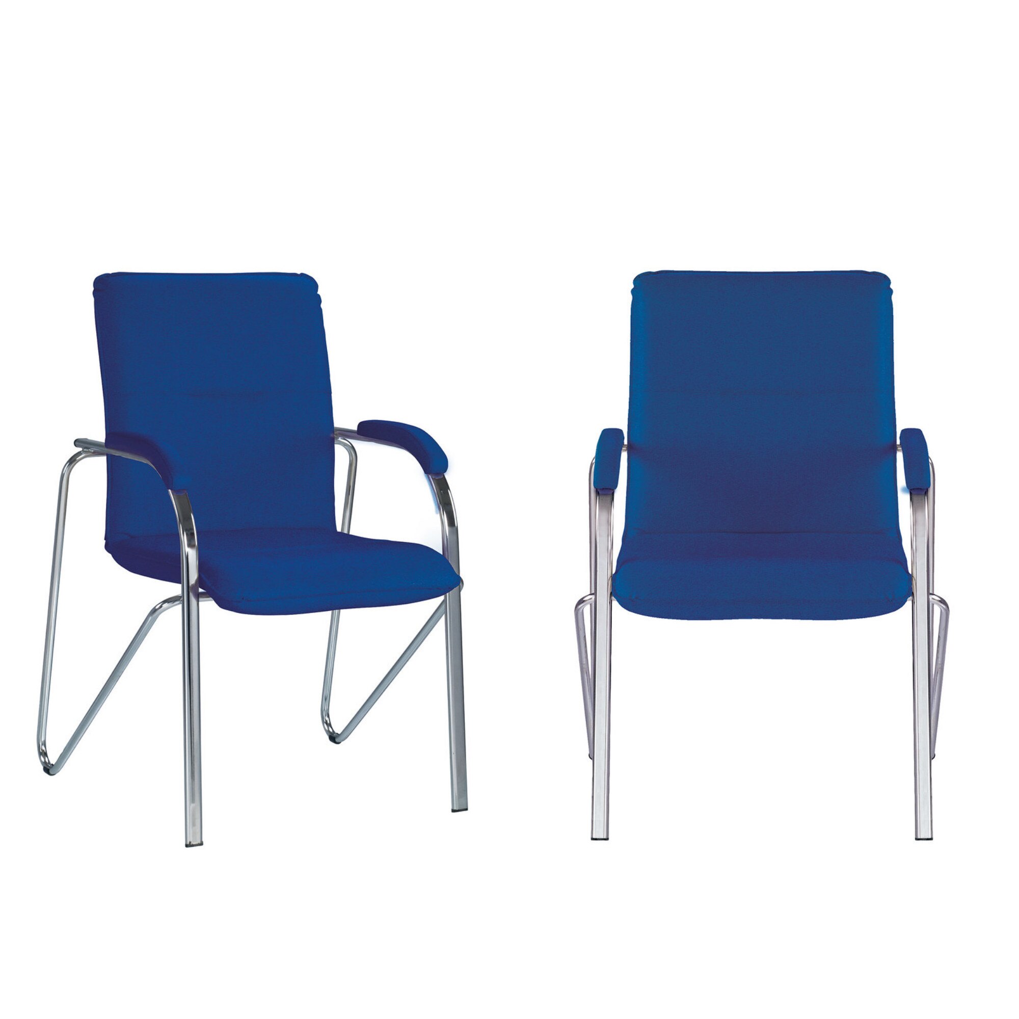 Set 2 scaune vizitator SAMBA Soft, Albastru stofa zesta, Ergonica