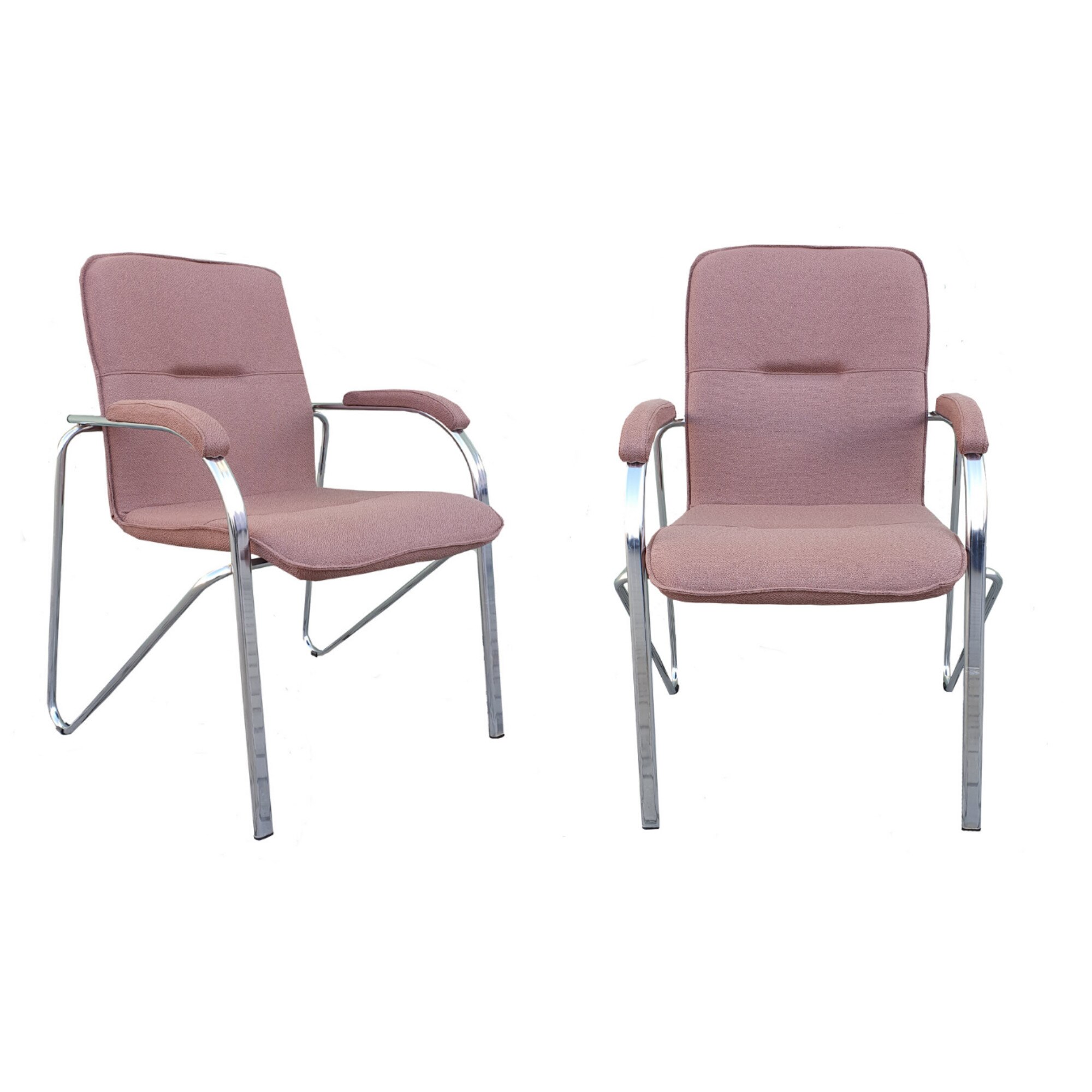 Set 2 scaune vizitator SAMBA Soft, Brun stofa zesta, Ergonica