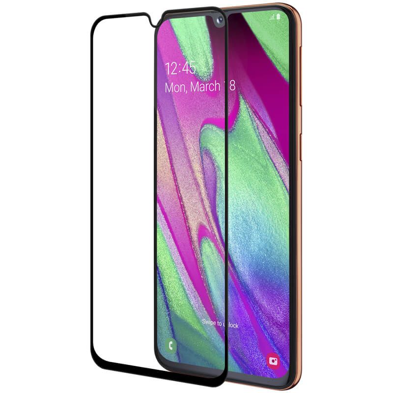 Folie sticla compatibila cu Samsung A40, neagra