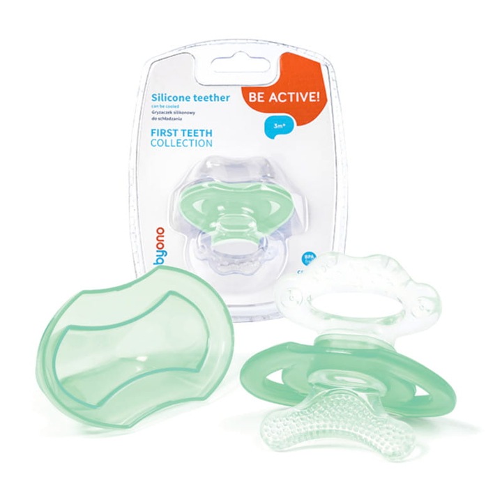 Inel gingival Baby Ono verde din silicon