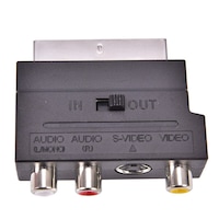 Adaptor scart (euroscart) la 3RCA, Svideo cu comutator in/out