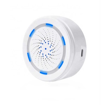 Sirena inteligenta de interior PNI SafeHome PT008 WiFi, aplicatie de mobil Tuya Smart, integrare in scenarii si automatizari smart cu alte produse compatibile Tuya, Alexa si Google Assistant Sirena inteligenta de interior PNI SafeHome PT008 WiFi, aplicatie de mobil Tuya Smart, integrare in scenarii si automatizari smart cu alte produse compatibile Tuya, Alexa si Google Assistant