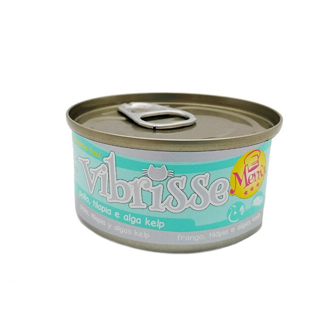 Set hrana umeda pentru pisici, Vibrisse, pui, peste Tilapia si alge Kelp , 6x70 g, C1018077