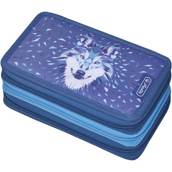 Penar Herlitz, echipat 3 compartimente 31 piese dimensiune 19x11,5x7cm, motiv Wild Animals Wolf Penar Herlitz, echipat 3 compartimente 31 piese dimensiune 19x11,5x7cm, motiv Wild Animals Wolf
