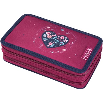 Penar Herlitz, echipat 2 compartimente 23 piese dimensiune 19,3x11,5x4,5 cm, motiv heart Penar Herlitz, echipat 2 compartimente 23 piese dimensiune 19,3x11,5x4,5 cm, motiv heart