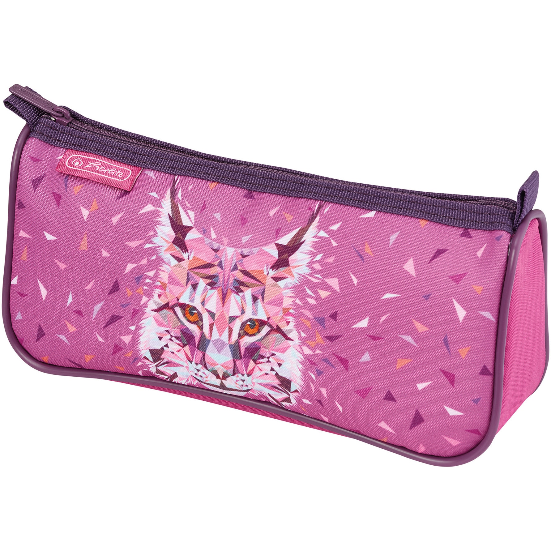 Penar Necessaire Herlitz, triunghiular sport, motiv Wild Animals lynx