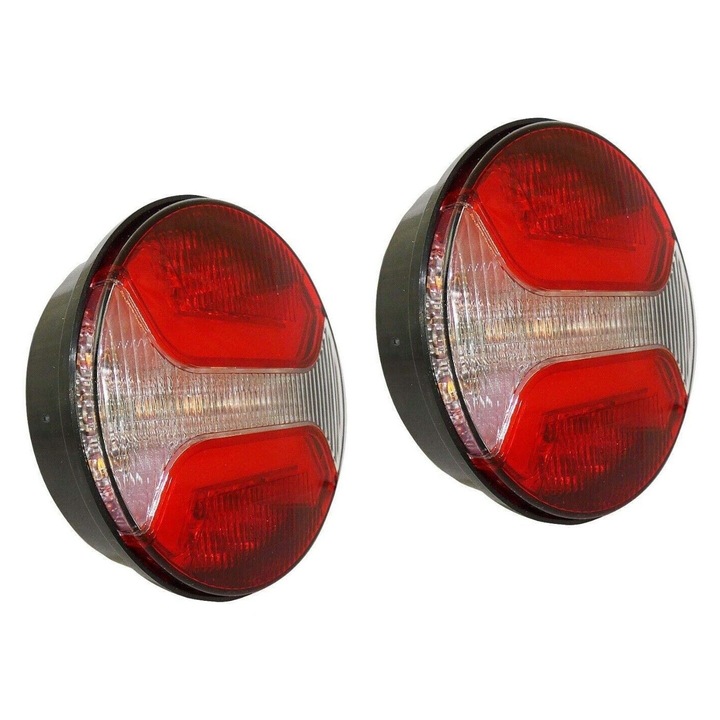 Set 2 Led Lampi Stop Auto Flexzon, Neon Glow, E-Mark - E9, pentru Remorca, Camion, Trailer, 12/24V