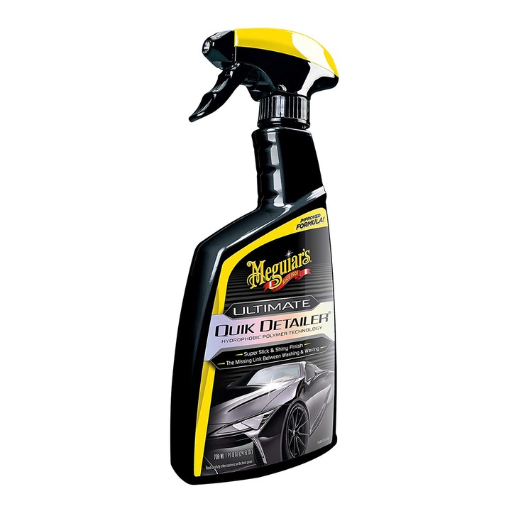 Solutie spray pentru intretinerea caroseriei Meguiars, se foloseste intre spalare si ceruire, 709ml, Ultimate Quik Detailer