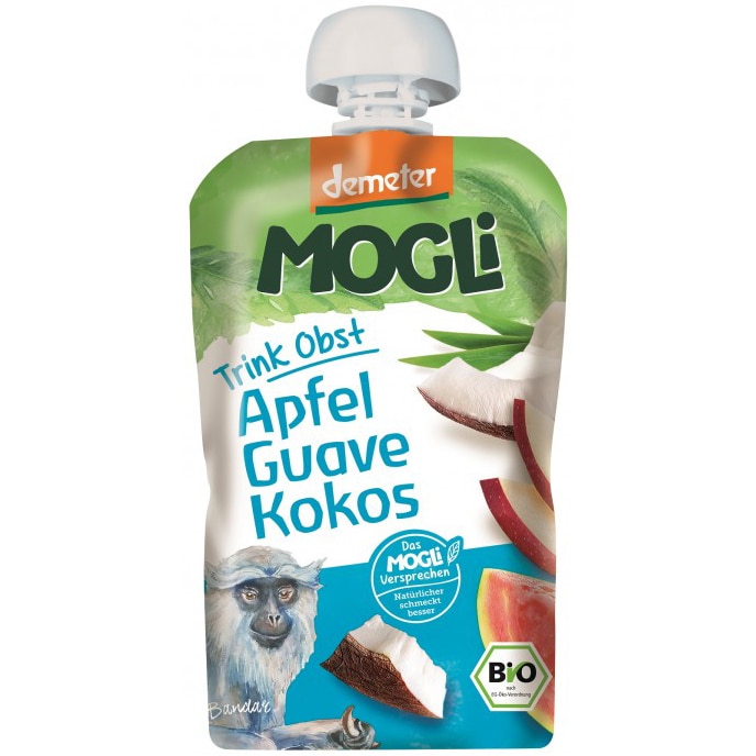 Piure BIO de cocos, mere si guava Mogli, 100g