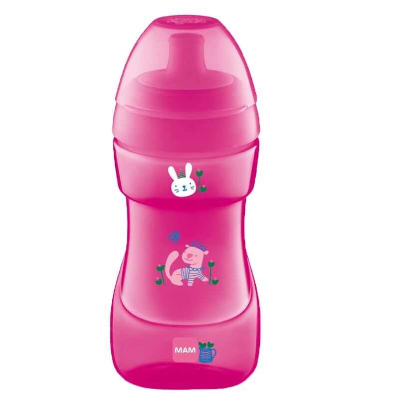 Biberon cu cioc 330 ml MAM Sports Cup 640209F, Roz 12+ luni