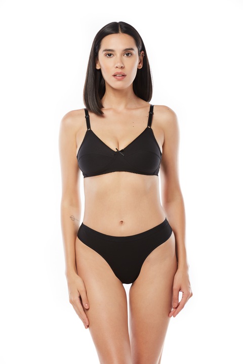 Chiloti brazilian pentru femei TF79, negru, Uniconf, L