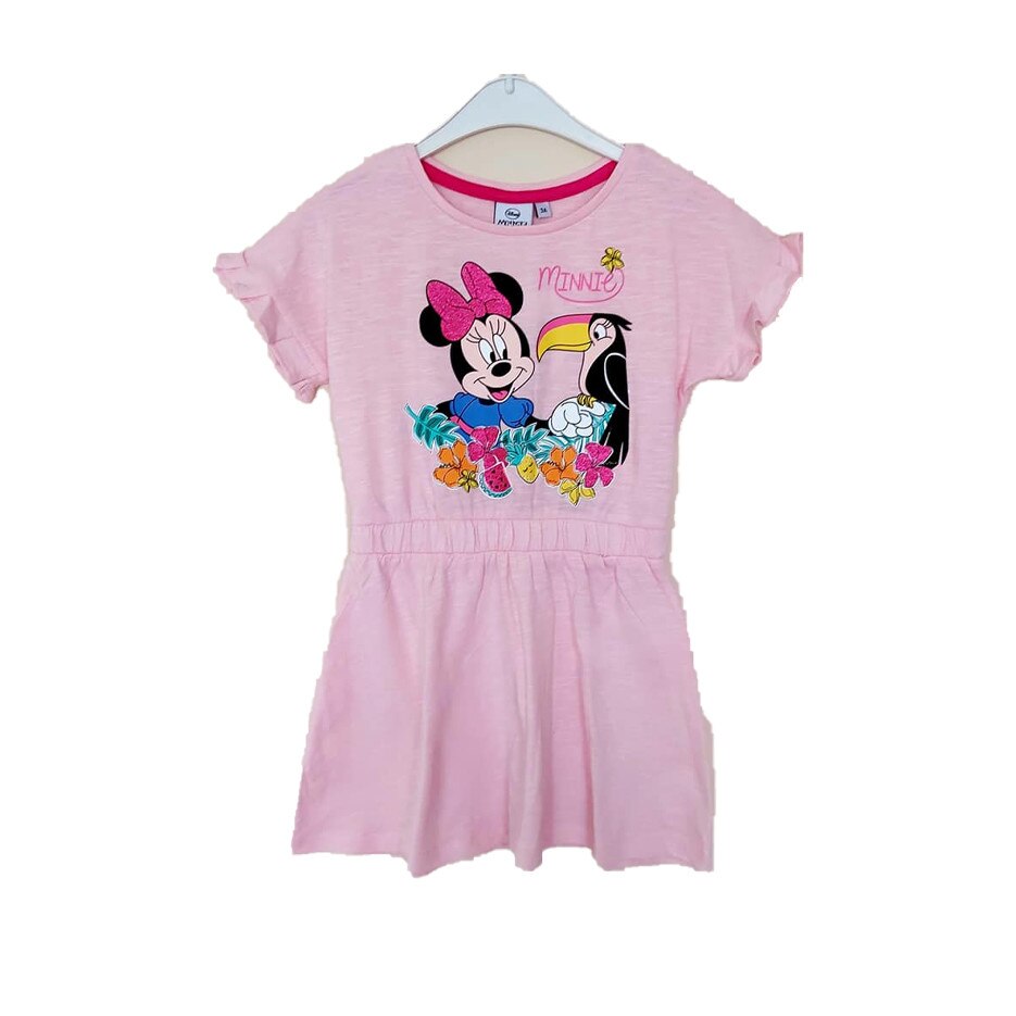 Rochie Minnie, bumbac, roz