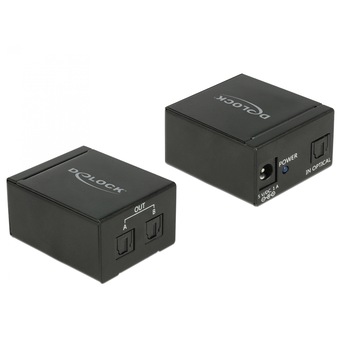 Multiplicator/Splitter Toslink S/PDIF la 2 x Toslink S/PDIF, Delock 18766 Multiplicator/Splitter Toslink S/PDIF la 2 x Toslink S/PDIF, Delock 18766