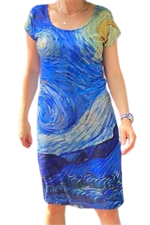 Rochii printate cu tablouri celebre, Albastru