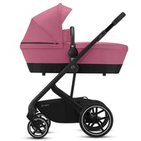Carucior 2 in 1 Cybex Balios S Lux Blk Magnolia Pink, sasiu negru, Roz