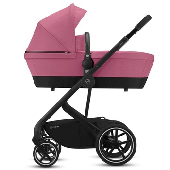 Carucior 2 in 1 Cybex Balios S Blk Magnolia Pink, sasiu negru, Roz Carucior 2 in 1 Cybex Balios S Blk Magnolia Pink, sasiu negru, Roz