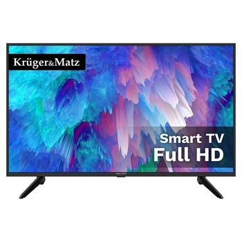Televizor Smart Kruger&Matz Full HD 43 inch, DVB-T2/S2 H.265, Clasa A Televizor Smart Kruger&Matz Full HD 43 inch, DVB-T2/S2 H.265, Clasa A